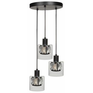 Lampa wisząca czarna Elmo 3xE14x40W wym: 120x25x25 cm Reality 845187 Lampa wisząca czarna Elmo 3xE14x40W wym: 120x25x25 cm Reality 845187