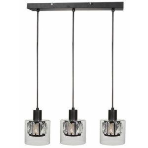 Lampa wisząca czarna Elmo 3xE14x40W wym: 120x47x12 cm Reality 846394 Lampa wisząca czarna Elmo 3xE14x40W wym: 120x47x12 cm Reality 846394