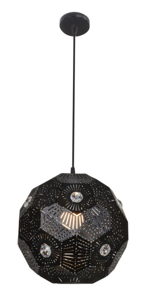 Lampa wisząca czarna EUPHORIA 1xE27x40W wym: 120x30x30 cm Candellux 924010