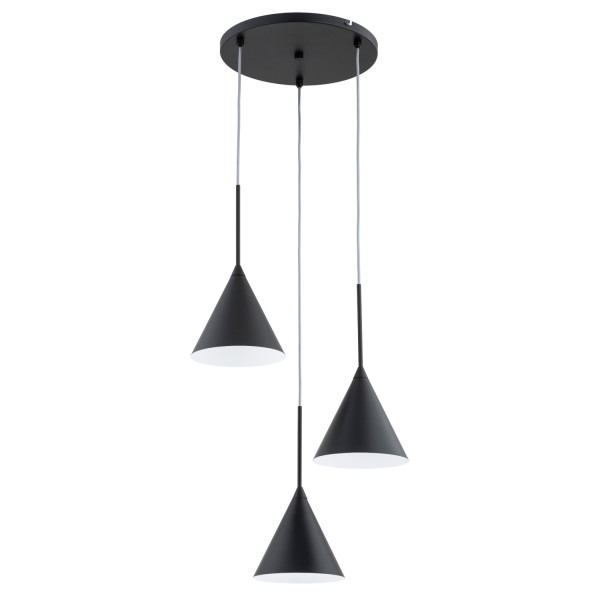 Lampa wisząca czarna FABO 3xE27x15W wym: 95x35x35 cm Alfa 841605