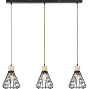 Lampa wisząca czarna Farfalle 3xE27x40W wym: 120x18x18 cm Rabalux 851024 Lampa wisząca czarna Farfalle 3xE27x40W wym: 120x18x18 cm Rabalux 851024