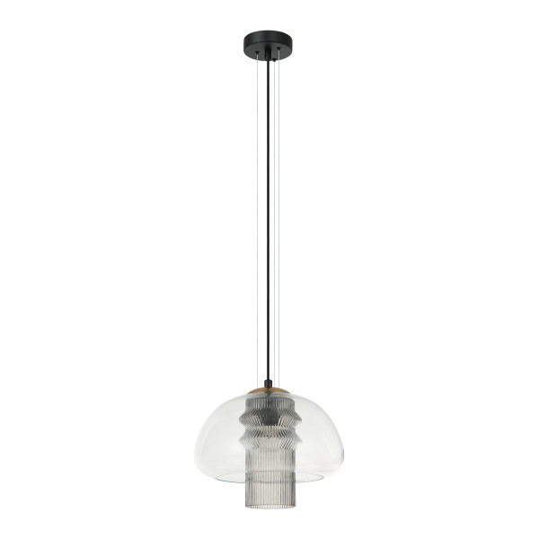 Lampa wisząca czarna FEDER 1xE27x40W wym: 92x25x25 cm Italux 835715