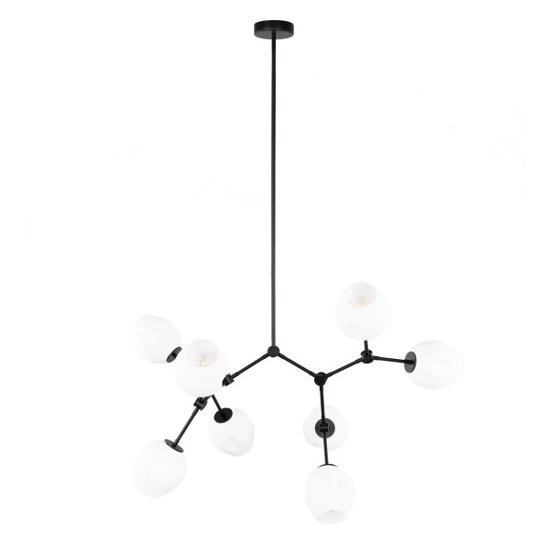 Lampa wisząca czarna FERRAL 8xE27x60W wym: 119x104x80 cm Italux 836234