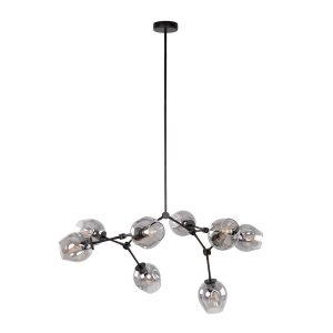 Lampa wisząca czarna FERRAL 8xE27x60W wym: 119x104x80 cm Italux 836193