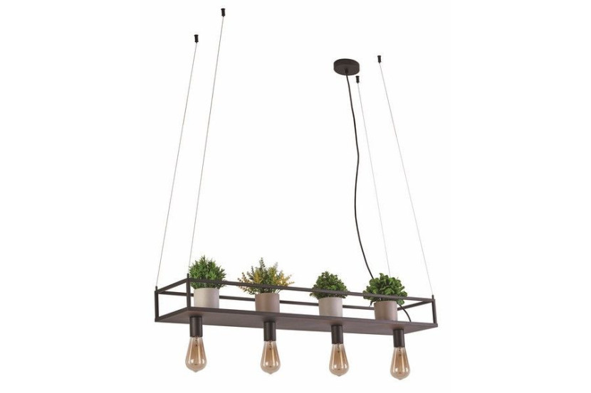Lampa wisząca czarna Fiore 4xE27x40W wym: 120x100x23 cm Reality 854178