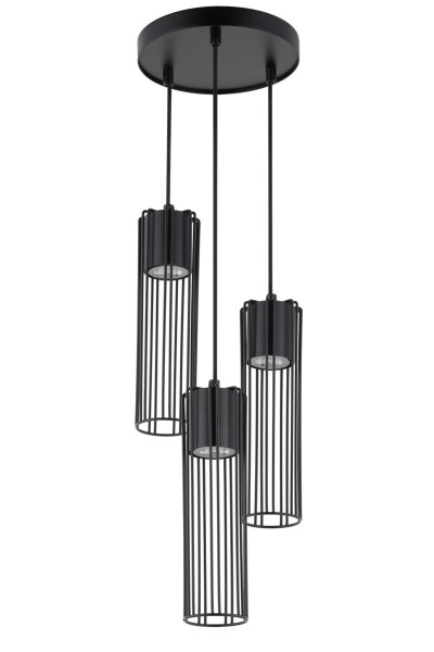 Lampa wisząca czarna Fobia 3xGU10x25W wym: 100x20x20 cm Sigma Lighting 837890