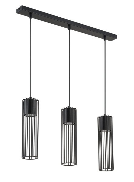 Lampa wisząca czarna Fobia 3xGU10x25W wym: 80x60x7,5 cm Sigma Lighting 837803