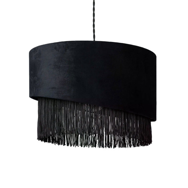 Lampa wisząca czarna Fonte 1xE27x40W wym: 140x40x40 cm Abruzzo 852616