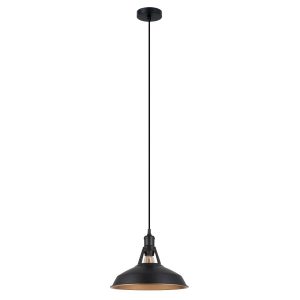 Lampa wisząca czarna Freya 1xE27x40W wym: 100x31x31 cm Italux 856532