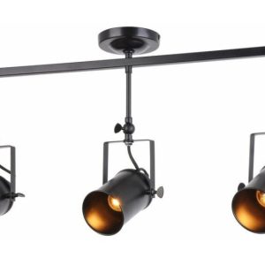 Lampa wisząca czarna Gemma 3xE27x40W wym: 42x70x12 cm Reality 854328