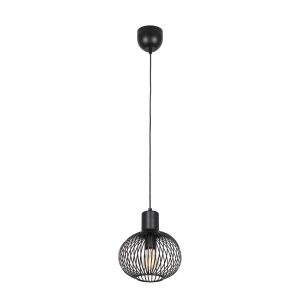 Lampa wisząca czarna GILA 1xE27x10W wym: 150x23x23 cm Trio 841595