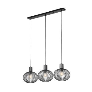 Lampa wisząca czarna GILA 3xE27x10W wym: 150x120x33 cm Trio 841967