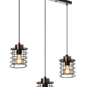 Lampa wisząca czarna GLOB 3xE27x40W wym: 100x64x12 cm Candellux 857962