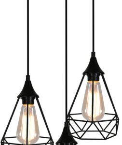 Lampa wisząca czarna Graf 3xE27x60W wym: 115x43x43 cm Candellux 856210