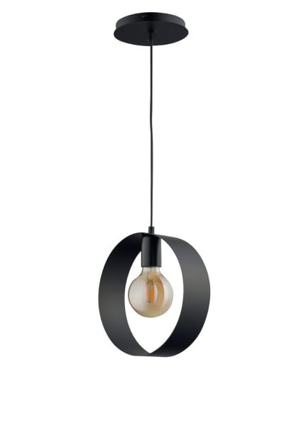 Lampa wisząca czarna Happy 1xE27x15W wym: 100x25x16 cm Sigma Lighting 841936