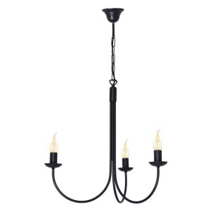 Lampa wisząca czarna HARIS 3xE14x40W wym: 85x52x52 cm Kaja 854735 Lampa wisząca czarna HARIS 3xE14x40W wym: 85x52x52 cm Kaja 854735