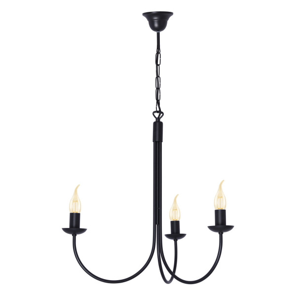 Lampa wisząca czarna HARIS 3xE14x40W wym: 85x52x52 cm Kaja 854735