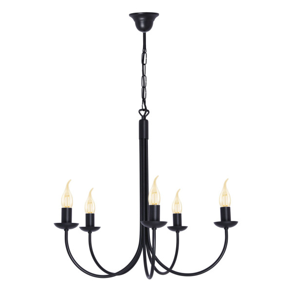 Lampa wisząca czarna HARIS 5xE14x40W wym: 85x58x58 cm Kaja 853957