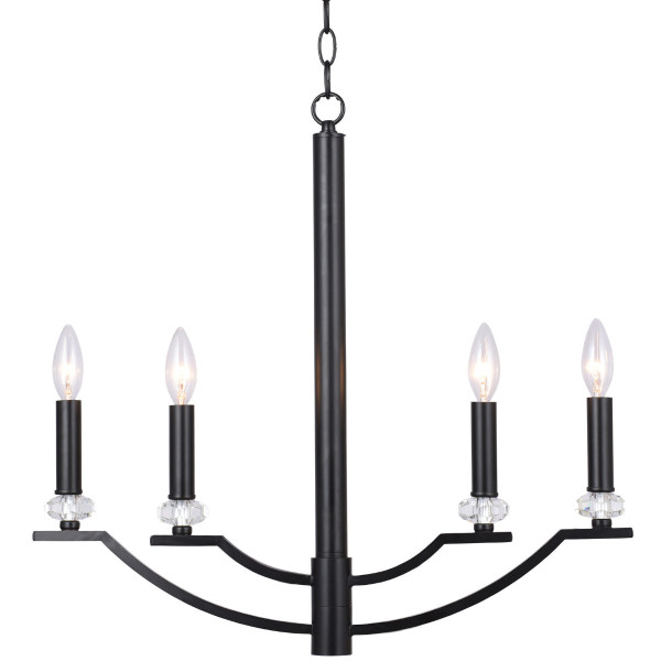 Lampa wisząca czarna HIMS 4xE14x12W wym: 125x54x58 cm Polux 854287