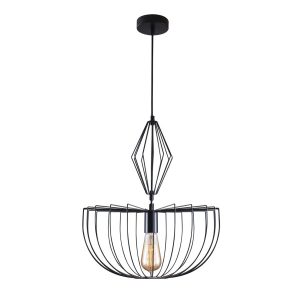 Lampa wisząca czarna JASMINA 1xE27x20W wym: 138,5x40x40 cm Polux 846568 Lampa wisząca czarna JASMINA 1xE27x20W wym: 138,5x40x40 cm Polux 846568