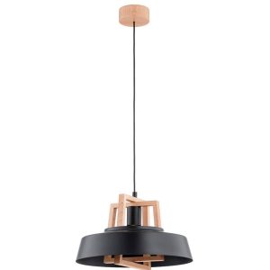 Lampa wisząca czarna-jasne drewno BATUT 1xE27x15W wym: 90x40x40 cm Alfa 842002 Lampa wisząca czarna-jasne drewno BATUT 1xE27x15W wym: 90x40x40 cm Alfa 842002