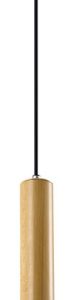 Lampa wisząca czarna-jasne drewno TUBO 1xGU10x25W wym: 90x7x7 cm Candellux 924249