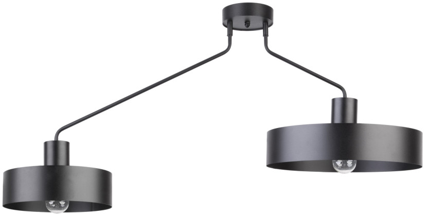 Lampa wisząca czarna Jumbo 2xE27x15W wym: 54x104x35 cm Sigma Lighting 837967