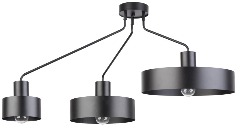 Lampa wisząca czarna Jumbo 3xE27x15W wym: 53x111x35 cm Sigma Lighting 837954