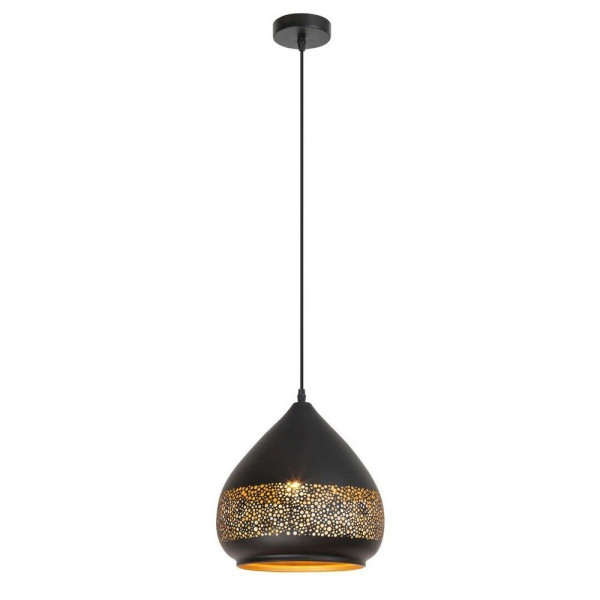 Lampa wisząca czarna Kaia 1xE27x40W wym: 110x27x27 cm Rabalux 959160