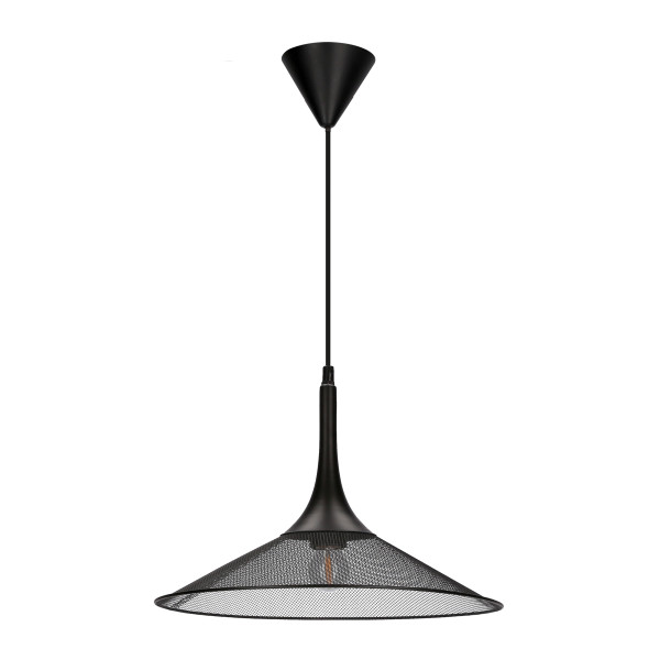 Lampa wisząca czarna KIRUNA 1xE27x40W wym: 110x36x36 cm Candellux 924055