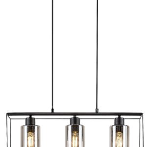 Lampa wisząca czarna-kolor dymny Chadwick 3xE27x40W Rabalux 851432