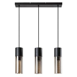 Lampa wisząca czarna-kolor dymny Ronno 3xE27x40W wym: 120x55x9 cm Rabalux 959157