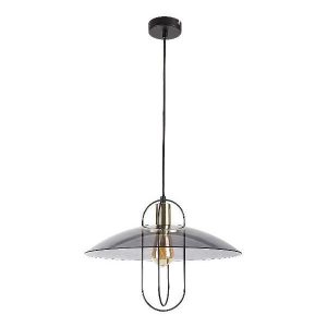 Lampa wisząca czarna-kolor dymny Vida 1xE27x40W wym: 121x40x40 cm Rabalux 959159