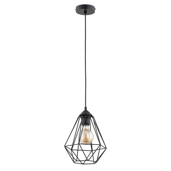 Lampa wisząca czarna KOSMOS 1xE27x15W wym: 95x20x20 cm Alfa 841879