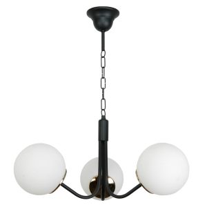 Lampa wisząca czarna kule białe glamour EDYLIT 3xE14 SOFIA 15-292 1048284 Lampa wisząca czarna kule białe glamour EDYLIT 3xE14 SOFIA 15-292 1048284