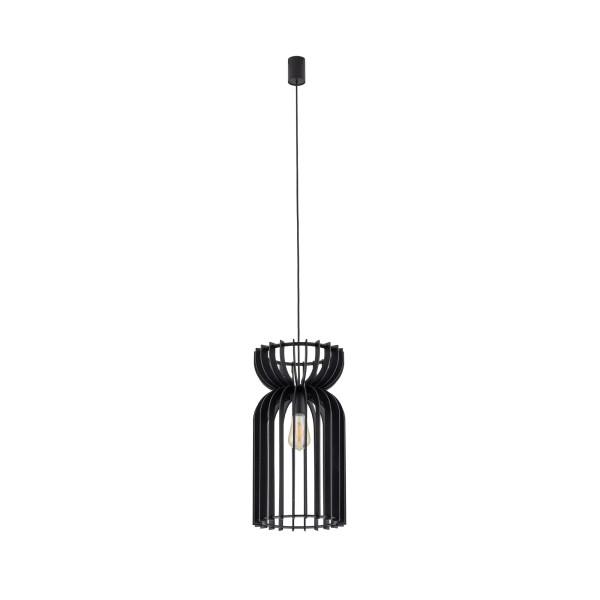 Lampa wisząca czarna KYMI 1xE27x60W wym: 160x26x26 cm Nowodvorski Lighting 852295