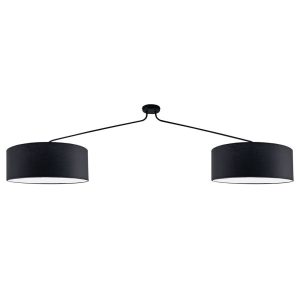Lampa wisząca czarna LAMEGO 2xE27x20W wym: 46x190x50 cm Shilo 845697 Lampa wisząca czarna LAMEGO 2xE27x20W wym: 46x190x50 cm Shilo 845697