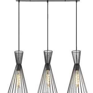 Lampa wisząca czarna Leandros 3xE27x40W wym: 150x19x19 cm Rabalux 851455 Lampa wisząca czarna Leandros 3xE27x40W wym: 150x19x19 cm Rabalux 851455