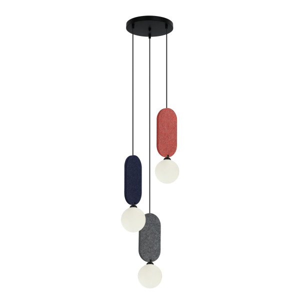 Lampa wisząca czarna LORENZO 3xG9x25W wym: 138x30x30 cm Italux 835980