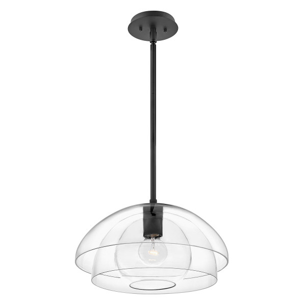Lampa wisząca czarna Lotus 1xE27x60W wym: 106,6x40,7x40,7 cm Quintiesse 849542