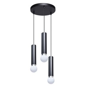 Lampa wisząca czarna MACERA 3xE27x40W wym: 120x25x25 cm Italux 835729 Lampa wisząca czarna MACERA 3xE27x40W wym: 120x25x25 cm Italux 835729