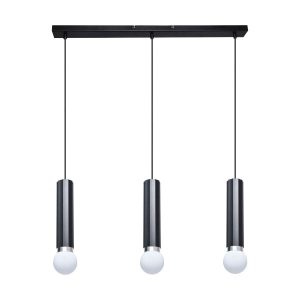 Lampa wisząca czarna MACERA 3xE27x40W wym: 120x75x6 cm Italux 835815 Lampa wisząca czarna MACERA 3xE27x40W wym: 120x75x6 cm Italux 835815