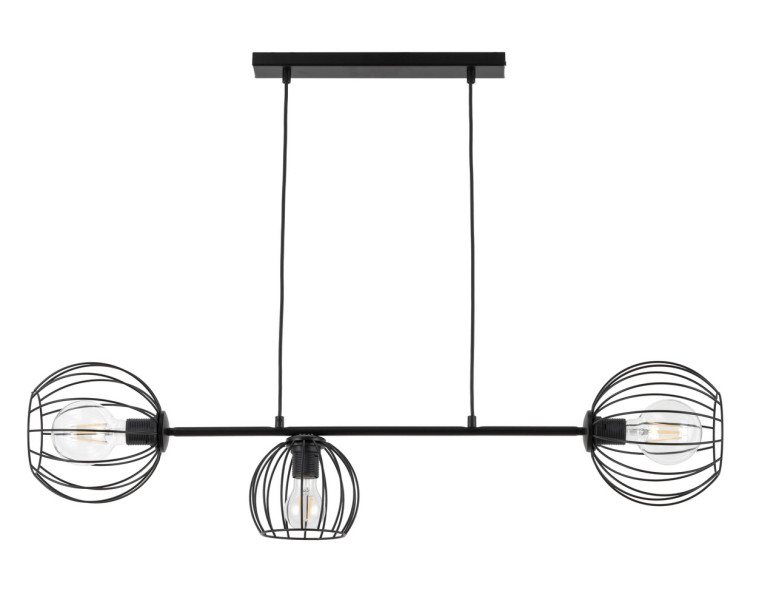 Lampa wisząca czarna Madam 3xE27x15W wym: 80x99x21 cm Sigma Lighting 837871