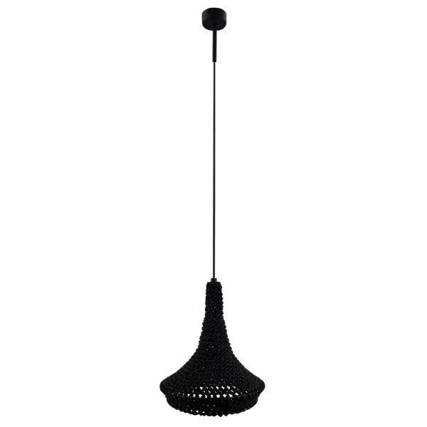 Lampa wisząca czarna MAHAKA 1xE27x20W wym: 175x26x26 cm Shilo 846108