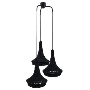 Lampa wisząca czarna MAHAKA 3xE27x20W wym: 175x50x50 cm Shilo 845291 Lampa wisząca czarna MAHAKA 3xE27x20W wym: 175x50x50 cm Shilo 845291