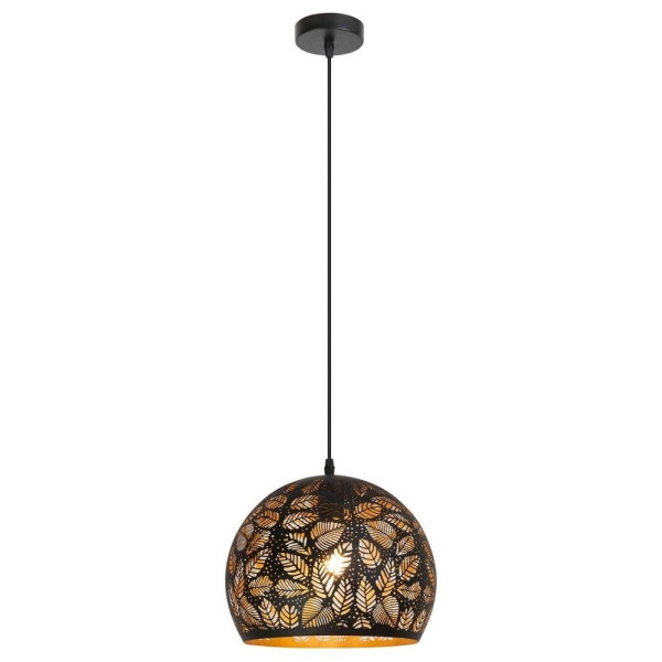 Lampa wisząca czarna Manorca 1xE27x40W wym: 100x28x28 cm Rabalux 959174
