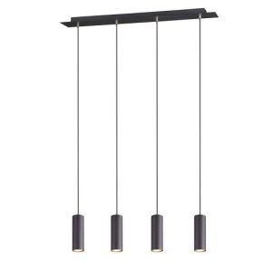 Lampa wisząca czarna MARLEY 4xGU10x35W wym: 150x75x9 cm Trio 858222 Lampa wisząca czarna MARLEY 4xGU10x35W wym: 150x75x9 cm Trio 858222