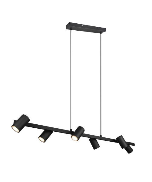 Lampa wisząca czarna MARLEY 6xGU10x35W wym:150x115x115 Trio 1000770