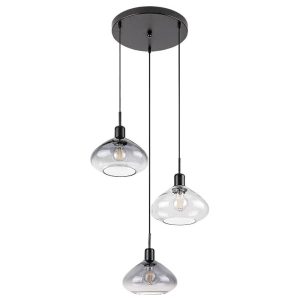 Lampa wisząca czarna matowa Dvora 3xE27x40W Rabalux 952603 Lampa wisząca czarna matowa Dvora 3xE27x40W Rabalux 952603