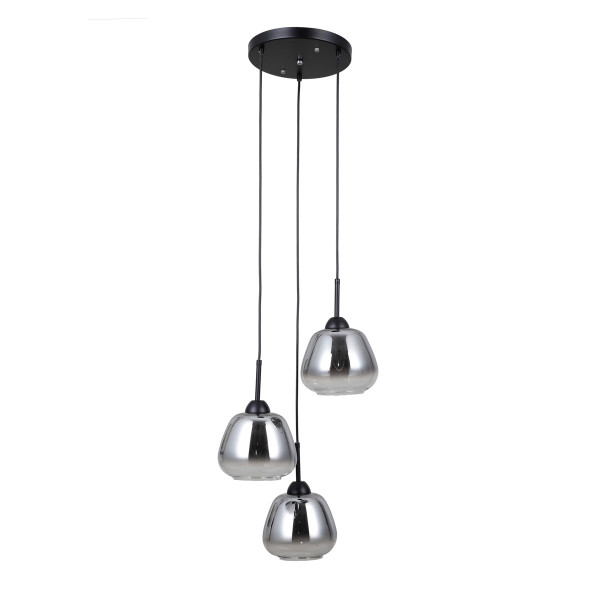 Lampa wisząca czarna matowa FELIS 3xE27x40W wym: 120x38x38 cm Italux 835736